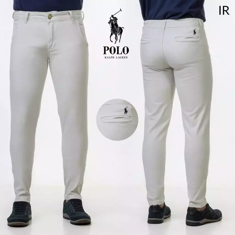 Calça Sarja R. Lauren Slim Fit - Off-White