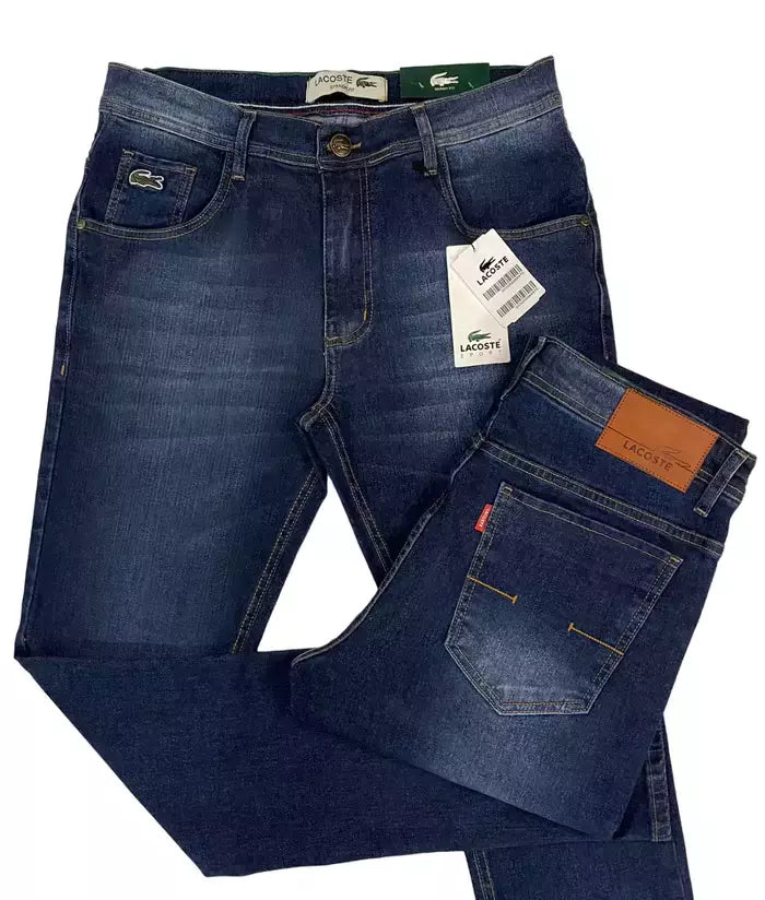 CALÇA JEANS PREMIUM LACOSTE - AZUL EUROPEU