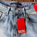 CALÇA JEANS PREMIUM DIESEL - AZUL CLARO ACINZENTADA