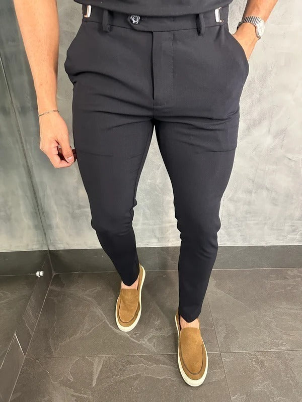 CALÇA ALF ATENAS AJUSTE FIVELA CENTRAL H PRETO