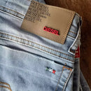 CALÇA JEANS PREMIUM DIESEL - AZUL CLARO ACINZENTADA