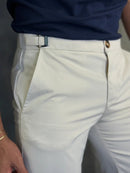 CALÇA ALF. MÔNACO AJUSTE CATRACA CENTRAL H AREIA